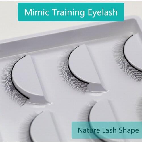 10 Pairs Training Lashes for Eyelash Extensions Supplies Makeup Practice False Eyelashes