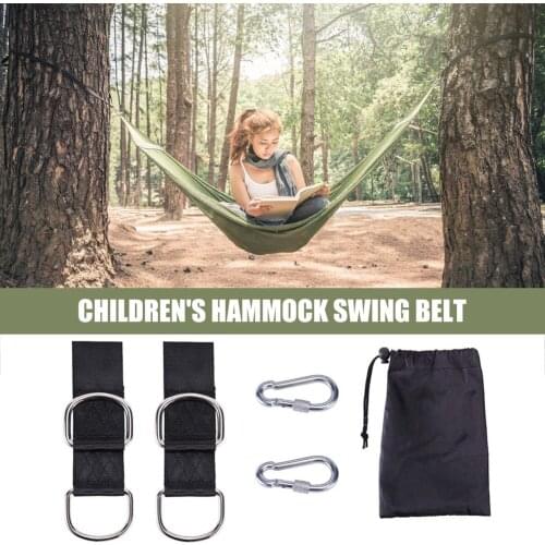 2pcs Tree Swing Straps Rope Kit with Carabiner Hook for Outdoor Camping Hiking Hammock Garden Hanging Belt