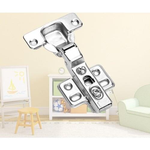 2Pcs Hot Sale Box Soft Closed Half Cover Kitchen Cabinet Cabinet Hydraulic Door Hinge Copper Rod Hydraulic Buffer Hinge