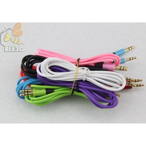 3.5mm audio cable cord Car Aux Extension Cable 120cm for mp3 for phone colorful in stock soft TPE cheapest factory good 100pcs