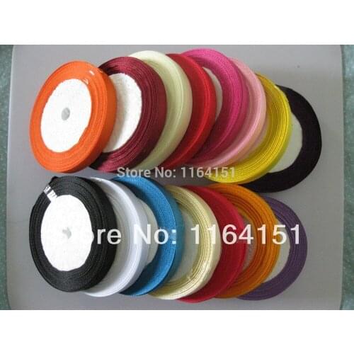 3/8"(1cm) satin ribbon cloth tape packing belt gift wedding party deco craft bows Garments Accessory 100 yards