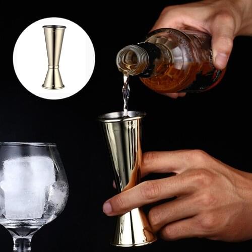 30/60ml Stainless Steel Cocktail Shaker Measure Cup Dual Shot Drink Spirit Measure Jigger Kitchen Gadgets Bar Accessories