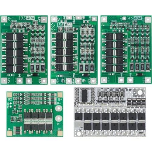 3S 4S 5S Li-ion Lithium Battery 18650 Charger BMS 25A 30A 40A 60A 100A Protection Board with Balance For Drill Motor