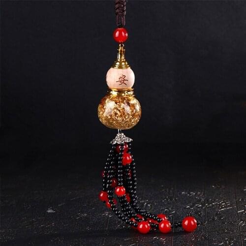 Car pendant car ornaments ornaments blessing peace car crystal gourd car decoration supplies