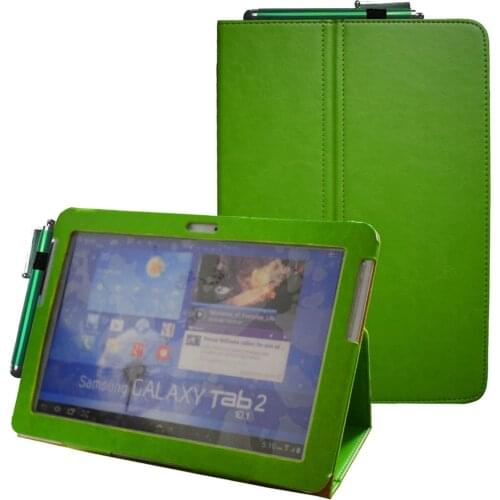 Tab 2 10.1 (2012 old model) P5100 Folio pu leather book Cover flip Case for Samsung Galaxy Tab 2 GT P5110 P5113 Tablet Pouch