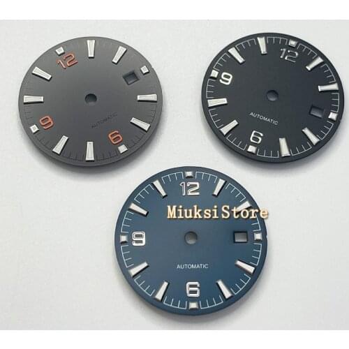 31mm Sterile watch dial green Lumious fit Miyota 8215 821A 8205 DG2813/3804 ETA 2836/2824 Automatic movement