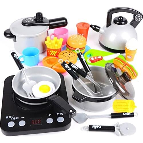 Childrens Toy Kitchen Set Large Cooking Simulation Kitchenware Cosplay Cooking Utensils Play House Kitchen Toys
