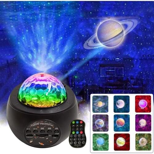Galaxy Starry Sky Projector Night Light Child Blueteeth USB Music Player Star Night Light Romantic Projection Lamp For Kids Gift