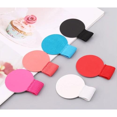 3 Pcs Round Self-Adhesive Leather Pen Holder with Elastic Loop for Notebooks Journals Calendars and Planners