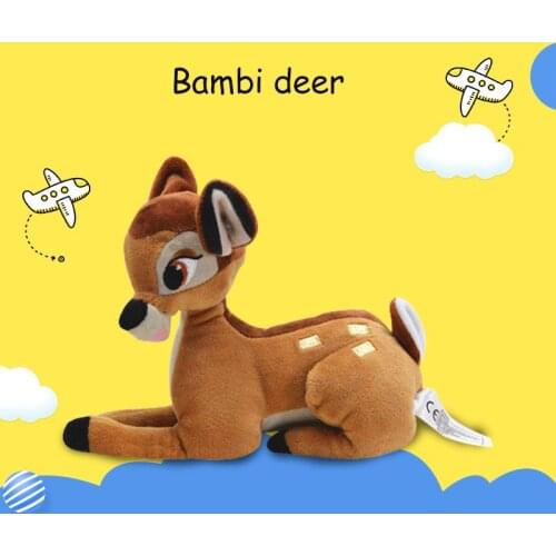 Disney Kawaii Cute Anime Cartoon Little Deer Bambi Soft Stuffed Plush Toy Dolls For Children Birthday Christma Gift Boy Girl Toy