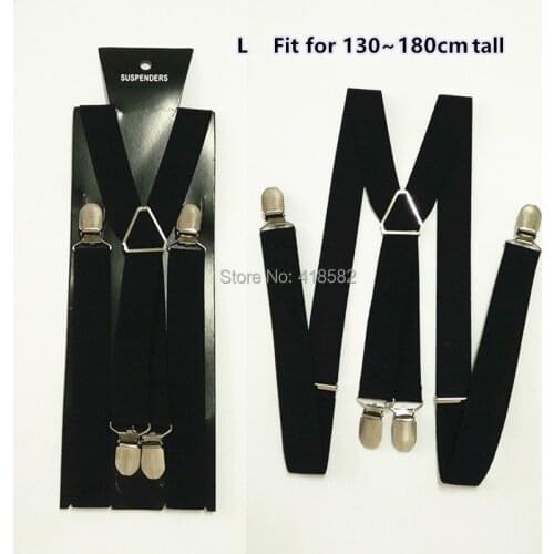 BD002-L size Fashional Mens suspenders 2.5*100CM elastic X- back suspenders10 PCS/LOT free shipping