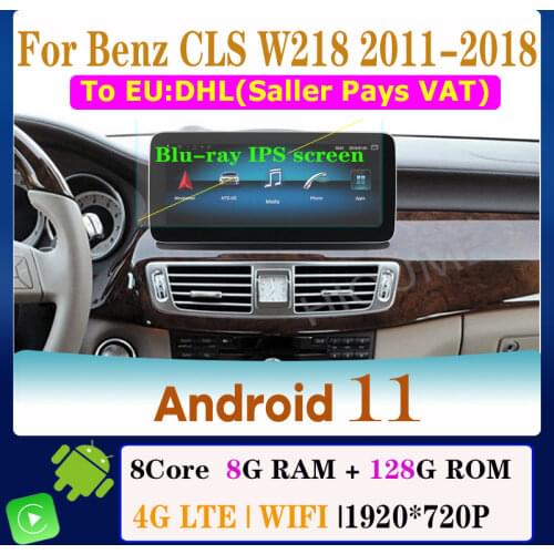 10.25" 8Core CPU 8G RAM Android 10 Car Radio Multimedia Player GPS Navigation for Mercedes Benz CLS Class W218 2011-2017 CarPlay