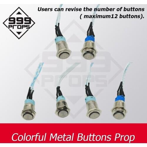 Press Button Escape Game Prop Colorful Button Prop escape room mechanism metal buttons devices