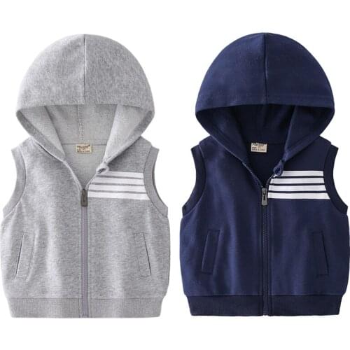 2021 New Arrival Casual Clothes Childrens Clothing Autumn Hooded Vest Baby Coats Boutique Kids Clothing Boys Outfits Ropa Bebe