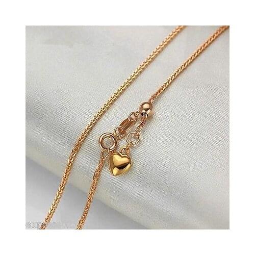 Authentic 18K Rose Gold Chain Necklace/ Foxtail Chain Necklace/ 2.3-2.6g