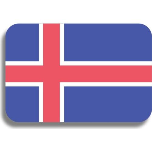 RSHCZY Iceland Flag Pin Acrylic Brooch Flag Badge For Backpacks Coat Hat Classic Patriotism Jewelry Gift