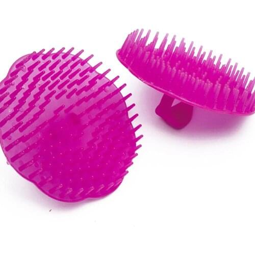 Silicone Shampoo Massage Comb Plum Shape Scalp Hair Massager Bath Massage Brush Hairbrush Bristle Shower Brush Comb Care Tool