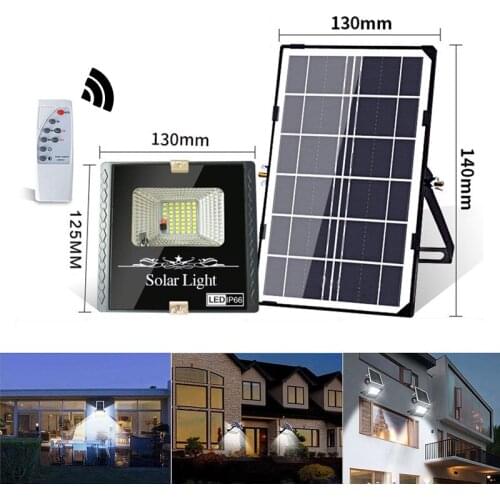LED Solar Wall Light with Remote Control for Outdoor Garden High Brightness Emergency Lamp for Pathway Yard Street Night Lights