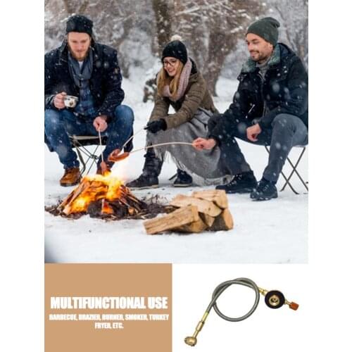 Outdoor Camping Stove Gas Refill Fuel Valve Connector Gas Extension Pipe Tube for Stove Accessory Furnace Adapter