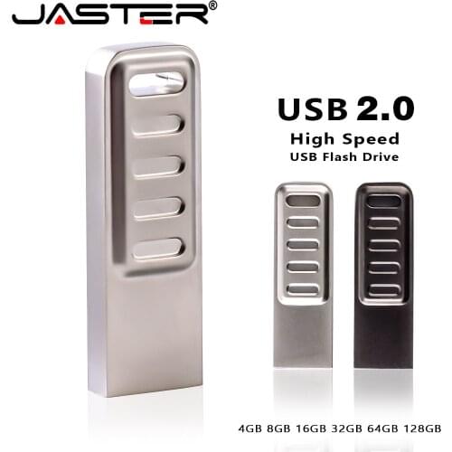 JASTER Business USB flash drives Metal pen drive 128GB memory stick 64GB gray pendrive 32GB creative gift 16GB 8GB Free gifts 4G