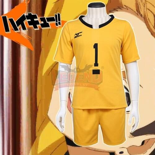Volleyball jersey Haikyuu!! costume Johzenji High Captain Yuuji Terushima Cosplay Costume Jersey Suit All Size