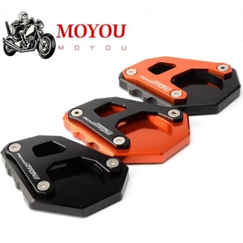 High quality For KTM 390 ADVENTURE 2020-2021 Motorcycle Aluminum Side Stand Enlarge Kickstand Enlarge Plate Pad Accessories