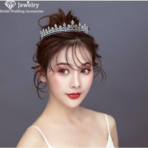 CC Tiaras and Crowns Hairband Wedding Hair Accessories for Women Bride Girls Party Hairwear Fashion Jewelry CZ Stone DIY HG1220