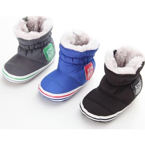 Winter Baby Boy Shoes Infants Fleece Baby Boots Toddler Boy Snow Boot Crib Shoes Warm Booties