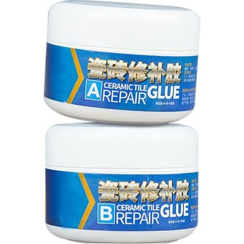 2pcs/set Tile Repair Agent Floor Tile Strong Adhesive Ceramic Stone Glaze Repair Glue New Hot Selling