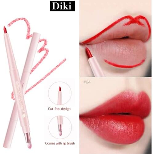2 In 1 Double-headed Lip Liner Easy To Paint Lip Gloss Waterproof Not Easy To Fade And Stick Cup With Brush Cosmetics TSLM1