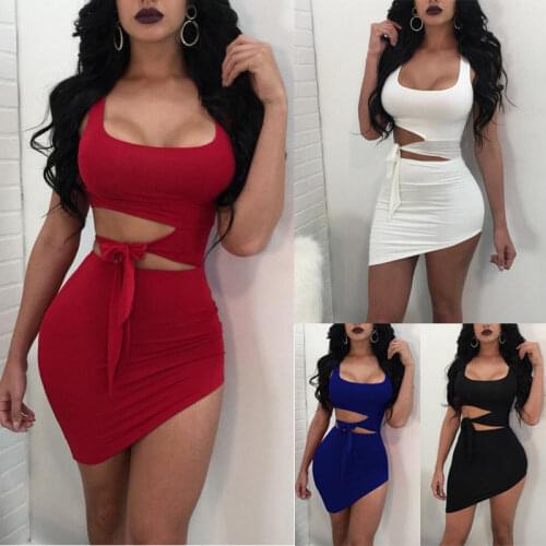2018 Fashion Sexy Women Summer Party Dress Sleeveless Strapless Solid Skinny High Waist Belt Mini Dress Sundress 4 Style