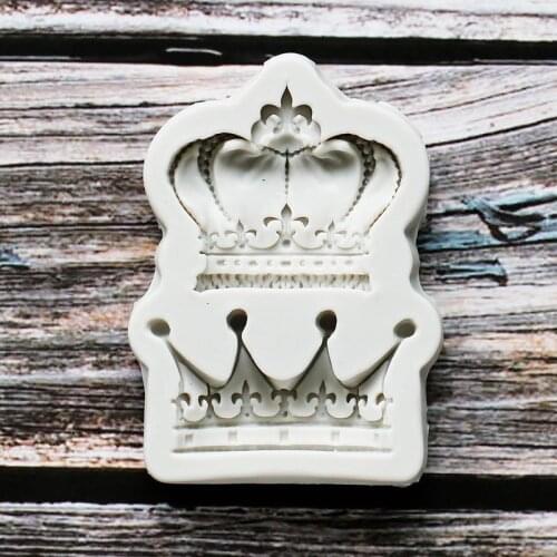 3D Princess Queen Crown Silicone Mold Fondant Cake Cupcake Decorating Tools Clay Resin Candy Chocolate Mold