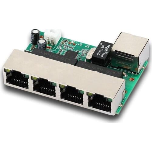 5-port Switch Network Module Ethernet Customized Motherboard PCBA System Engineering Industrial Data Transmission