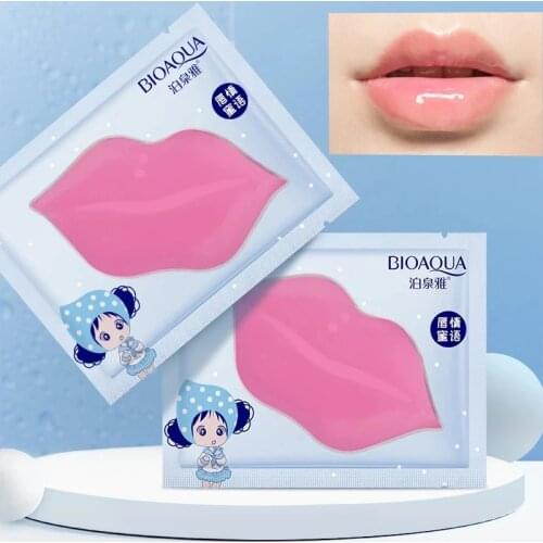 5pcs Collagen Crystal lip mask lips plump gel personal care hydrating lip whitening a smacker wrinkle gel patch