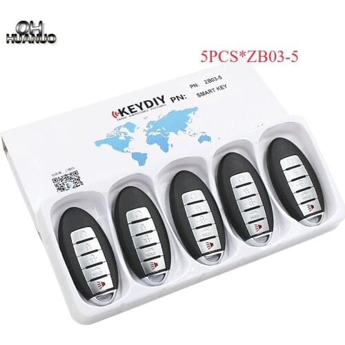 5pcs/lot KD Smart Key Remote ZB03-5 for KD-X2 Car Key Remote Replacement Fit More than 2000 Models