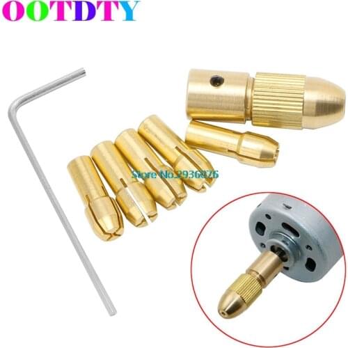 7pcs/lot 0.5-3mm Small Electric Drill Bit Collet Clamp Micro Twist Drill Tool Copper Chuck MY9