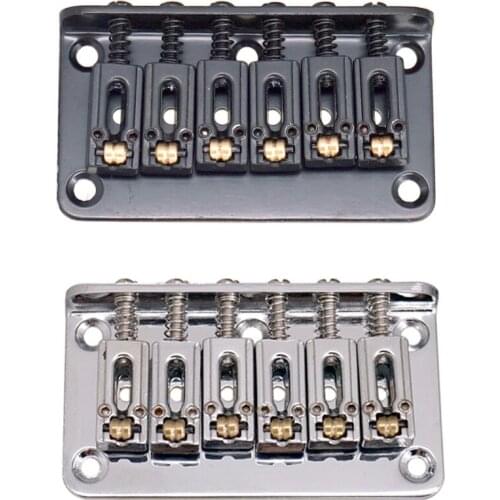 ELOS-Hardtail Guitar Bridge Body Through for 6 String Electric Parts Black