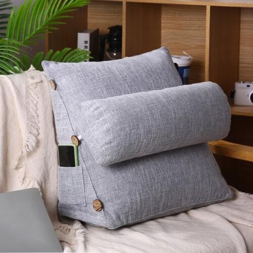 Household Decor Bed Triangular Chair Cushion Lazy Office Bedside Lumbar Chair Backrest Lounger Chair living Room Reading Pillow