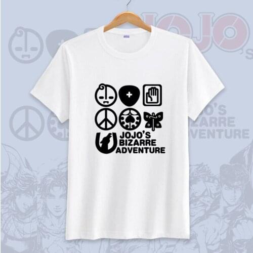 Japanese Anime JoJos Bizarre Adventure Cosplay T Shirt Giorno Giovanna Kujo Jotaro Summer T-Shirt Women/Men Graohic Top Tee