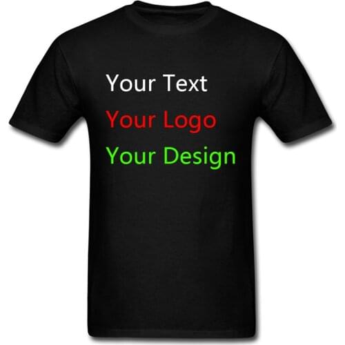 Custom Men and Women Brand T Shirt DIY Short Sleeve Casual T-shirt tops Tee 100% Cotton Crewneck Men T-Shirt