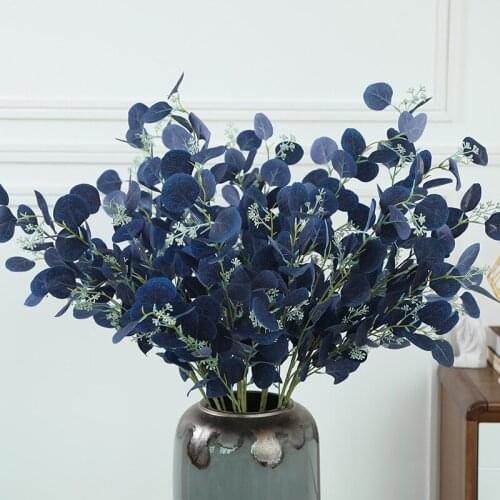 5PCS/LOT Fake Leaf Eucalyptus Leaf Fruit Seed Money Leaf FakeFlower Wedding Home Decoration Simulation Plant CJJ011