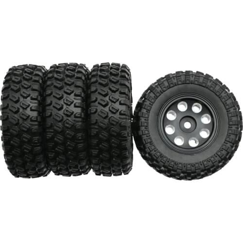 4Pack of Wheels Tires & Wheel Rims Set for Axial SCX24 AXI90081 Car Trucks