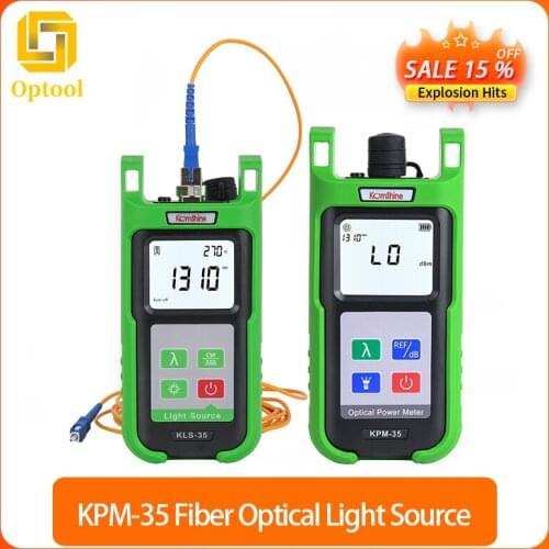 KomShine KPM-35 fiber optic cable tester FTTH fiber power meter and single-mode fiber light source KLS-35