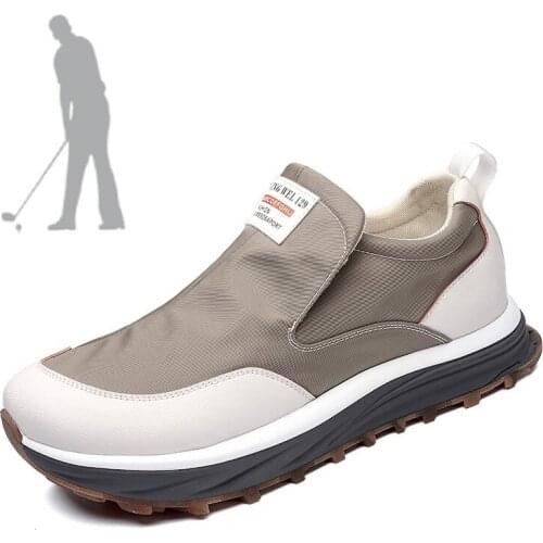 Men Spring Summer Golf Shoes Breathable Outdoor Athletic Sport Shoes Mens Golf Sneakers Black Red Big Size Golf Trainers for Men