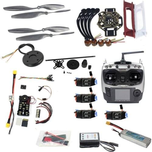 JMT DIY FPV Drone Quadcopter 4-axle Aircraft Kit 450 Frame PXI PX4 Flight Control 920KV Motor GPS AT9s Transmitter Props