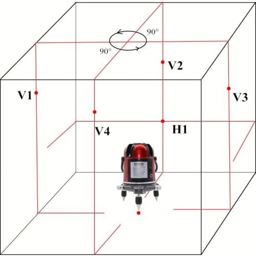 Laser Level 3D Level Laser Self-Leveling 360 Laser Laser 5 Lines 6 Points Outdoor Cross Line Lazer Level Tools Red Laser Line