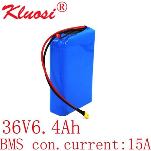KLUOSI 36V 6.4Ah 6Ah 10S2P 250W 450W 42V Lithium Battery Pack Electric Scooter Unicycle Ebike with 15A BMS M365 Pro Extend Range