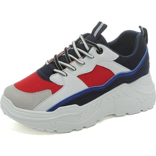 Fashion Sneakers Women Shoes New Women Vulcanize Shoes 2019 Platform Shoes Women Flats Female Chunky Sneakers Thick Soled F3-82