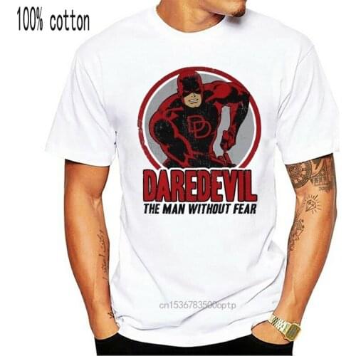 Daredevil Comics Mens T-Shirt - Man Without Fear Approaching Circle Pic