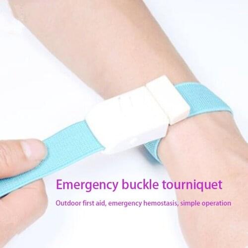 Outdoor FirstAid Elastic Tourniquet Medical Emergency Cuff Belt Emergency Hemostasis Simple Operation Bandage Sterile Survival